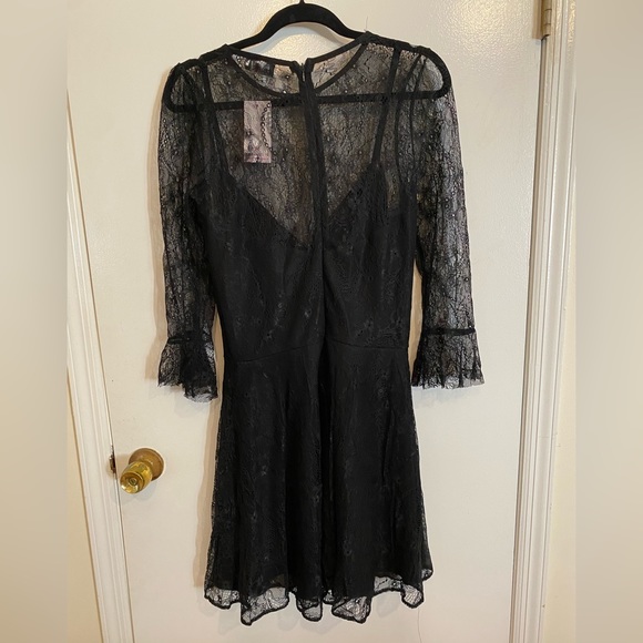 NWT John Zack Black Lace Mini Dress - Picture 3 of 3